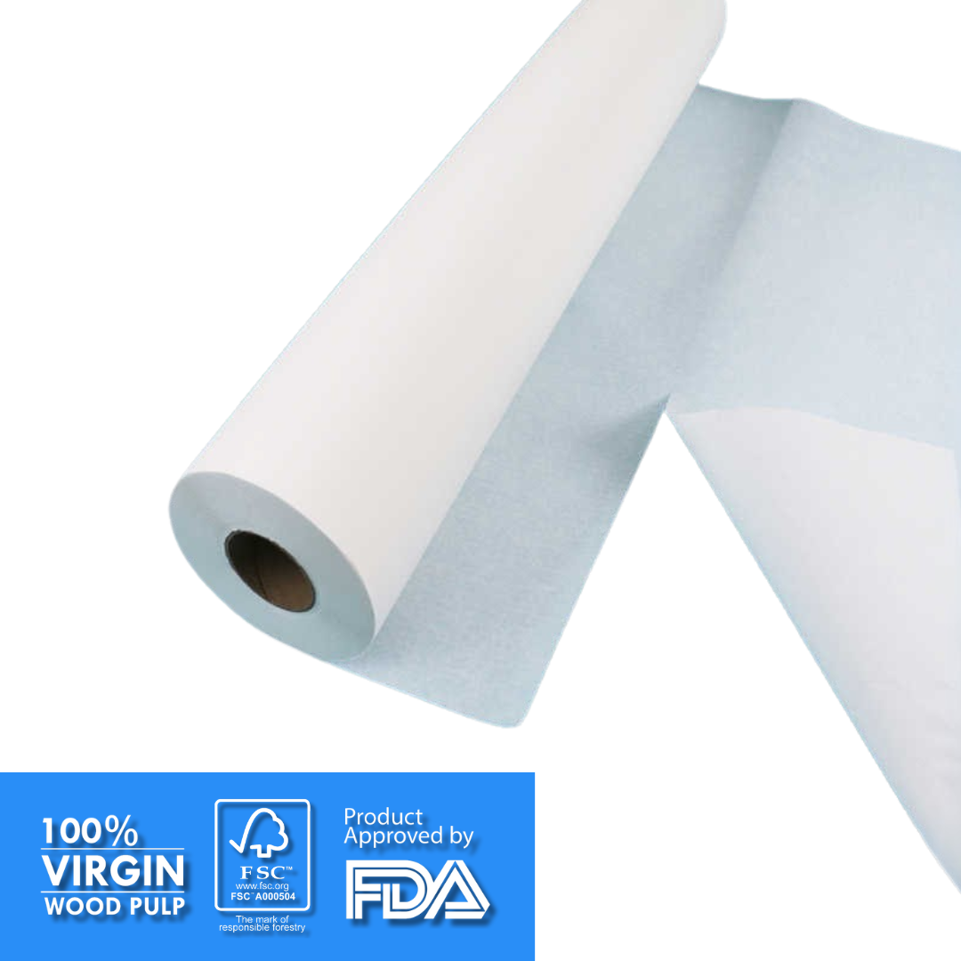 Box of 24" x 250 Ft Premium Smooth Paper Roll for Massage Table (8 Rolls/Box)