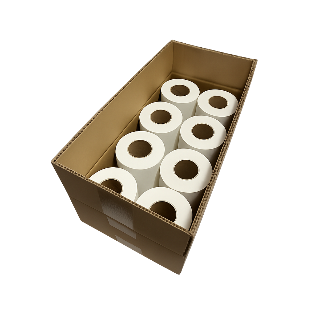 Box of 24" x 250 Ft Premium Crepe Paper Roll for Massage Table (8 Rolls/Box)