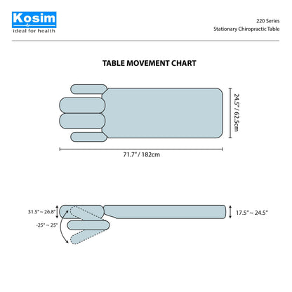 220 Series Stationary Chiropractic Table